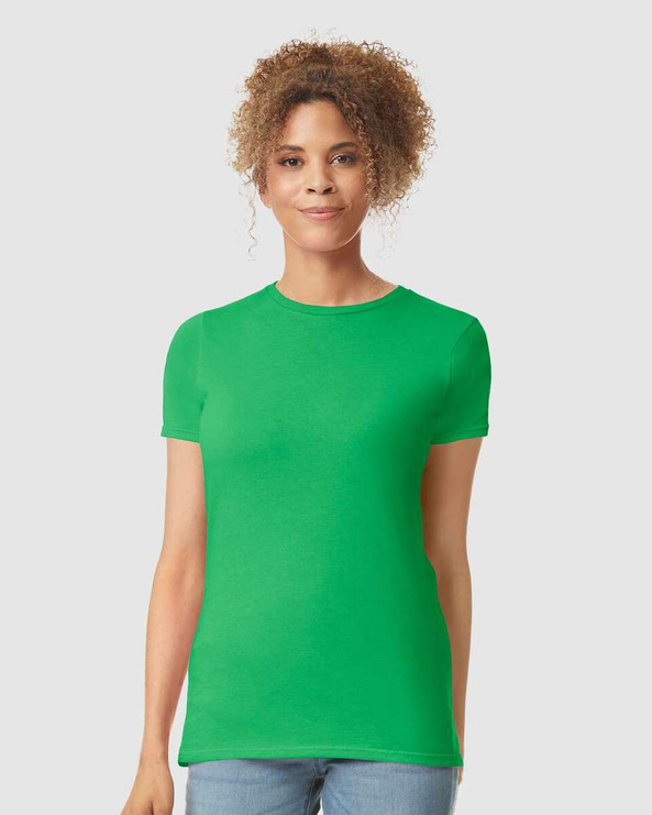 Gildan 64000L - Fitted Ring Spun T-Shirt FOR WOMEN
