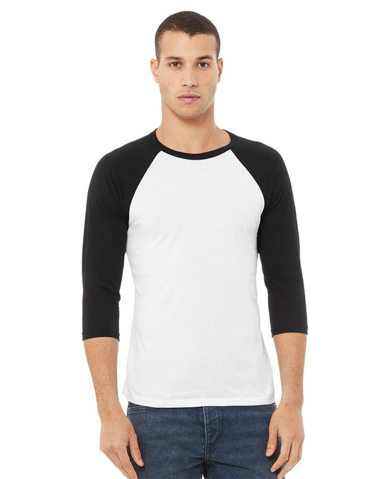Bella+Canvas B3200 - T-shirt style baseball, manches ¾
