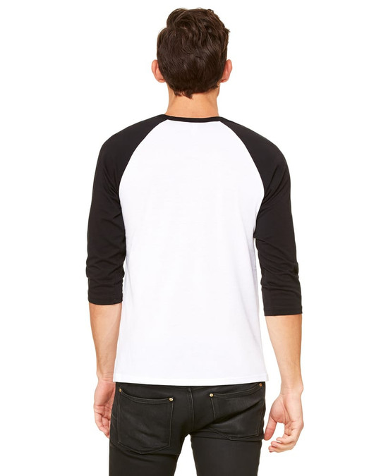 Bella+Canvas 3200 - t-shirt de baseball unisexe avec manches ¾