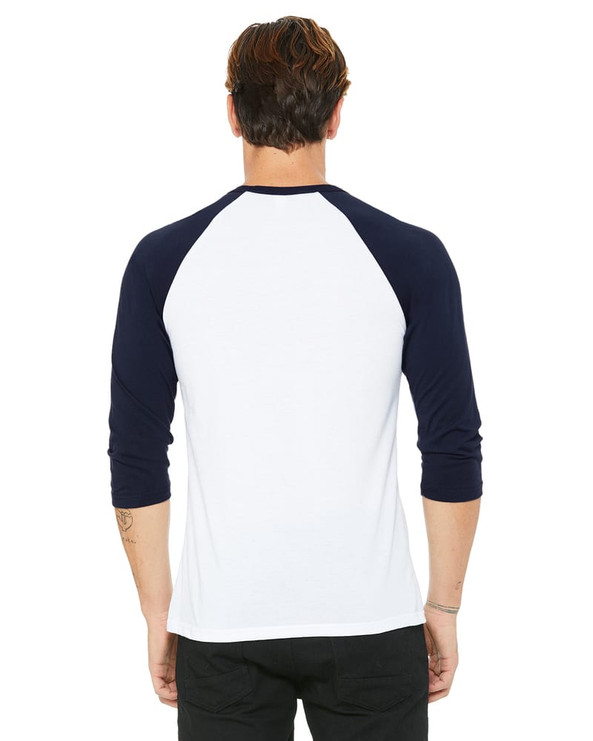 Bella+Canvas 3200 - t-shirt de baseball unisexe avec manches ¾