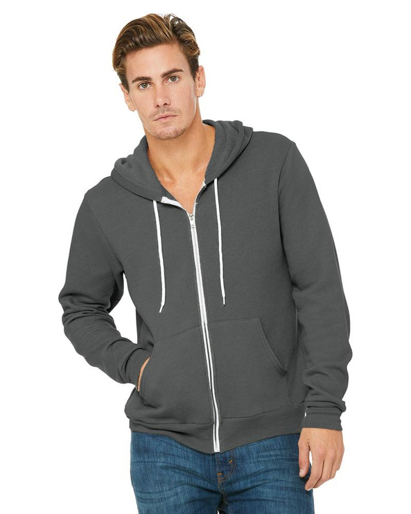 Bella+Canvas 3739 - Unisex Poly-Cotton Fleece Full-Zip Hoodie