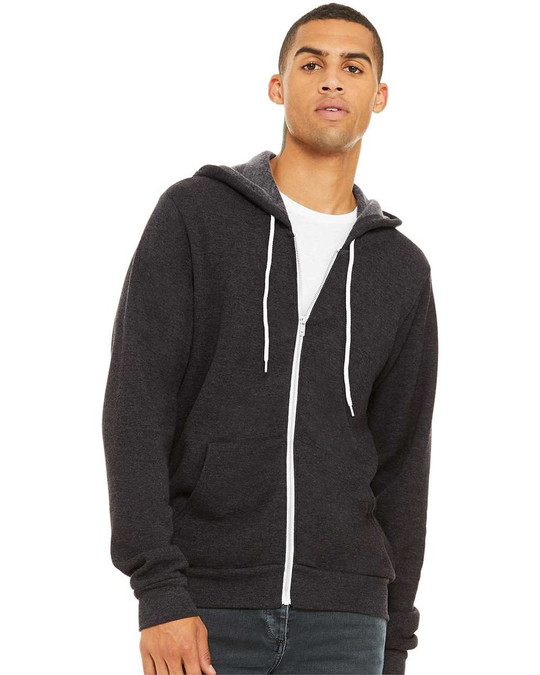Bella+Canvas 3739 - Unisex Poly-Cotton Fleece Full-Zip Hoodie