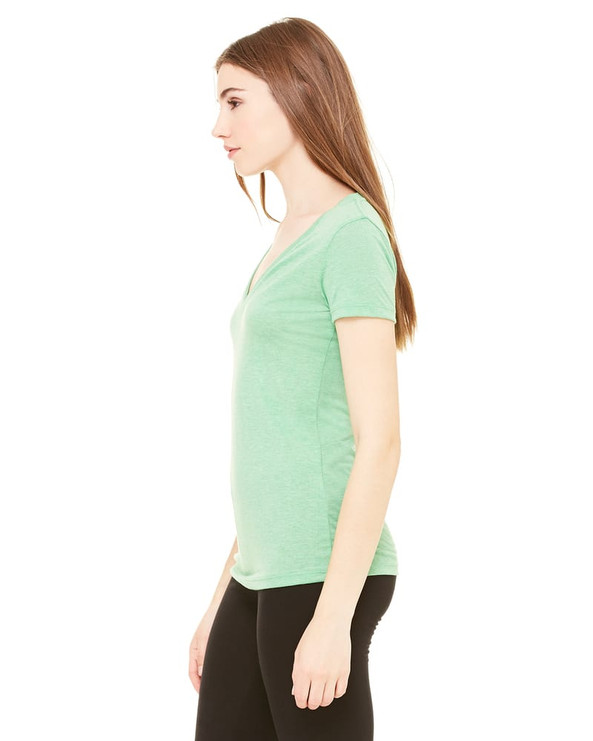 Bella+Canvas 8435 - Ladies Triblend Short-Sleeve Deep V-Neck T-Shirt