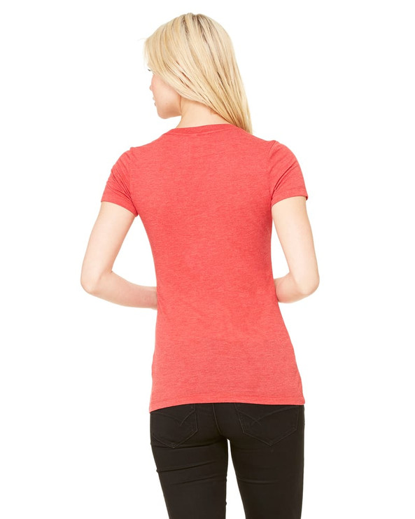 Bella+Canvas 8435 - Ladies Triblend Short-Sleeve Deep V-Neck T-Shirt