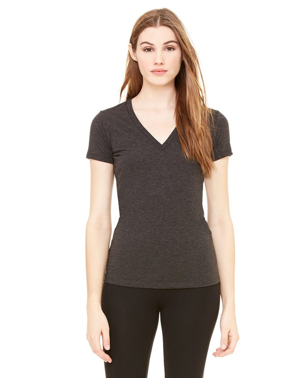 Bella+Canvas 8435 - Ladies Triblend Short-Sleeve Deep V-Neck T-Shirt