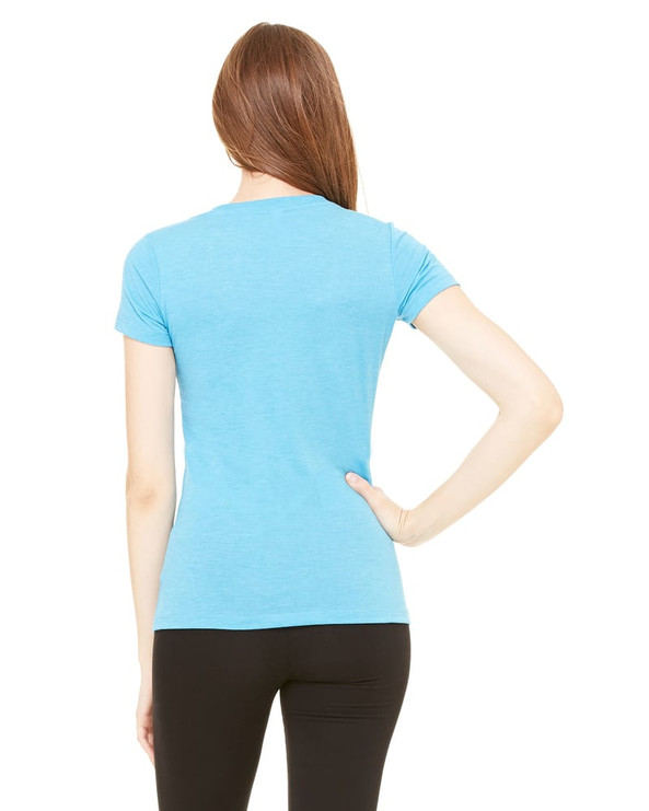 Bella+Canvas 8435 - Ladies Triblend Short-Sleeve Deep V-Neck T-Shirt