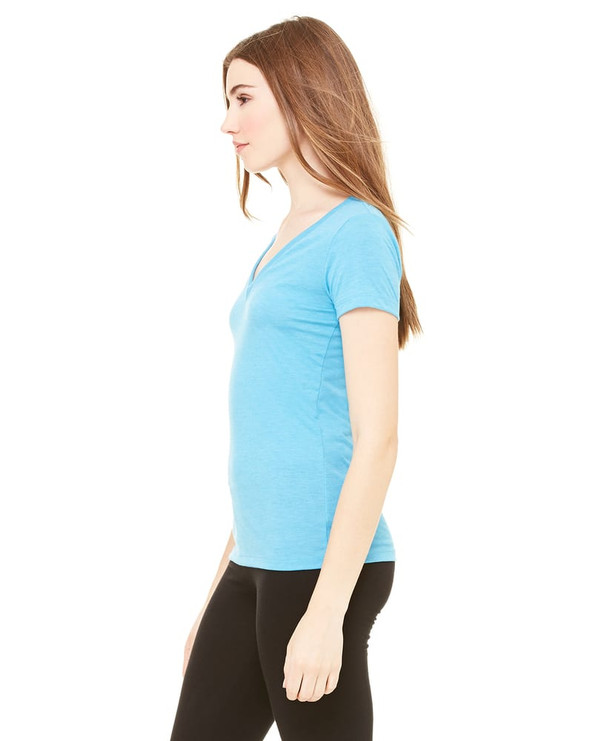 Bella+Canvas 8435 - Ladies Triblend Short-Sleeve Deep V-Neck T-Shirt