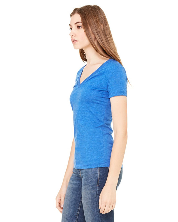 Bella+Canvas 8435 - Ladies Triblend Short-Sleeve Deep V-Neck T-Shirt