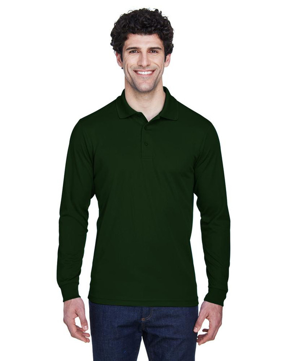 Ash City Core 365 88192 - Pinnacle Pour Hommes Polos En Piqué Performance Core 365™ À Manches Longues