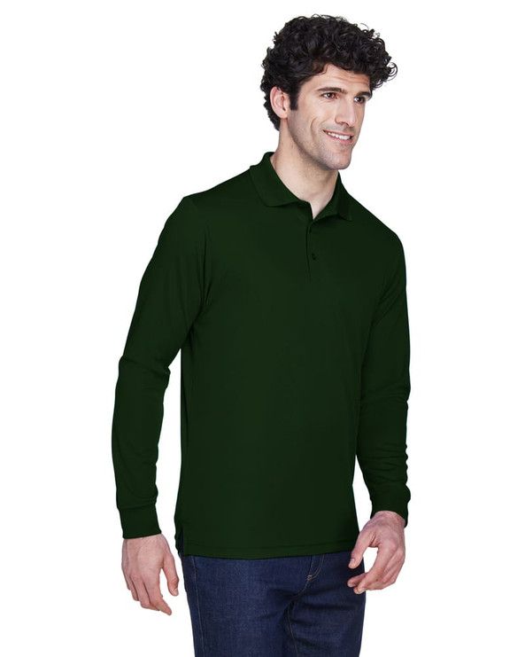 Ash City Core 365 88192 - Pinnacle Pour Hommes Polos En Piqué Performance Core 365™ À Manches Longues
