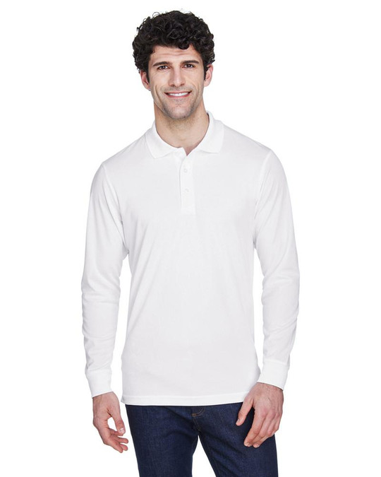 Ash City Core 365 88192 - Pinnacle Pour Hommes Polos En Piqué Performance Core 365™ À Manches Longues