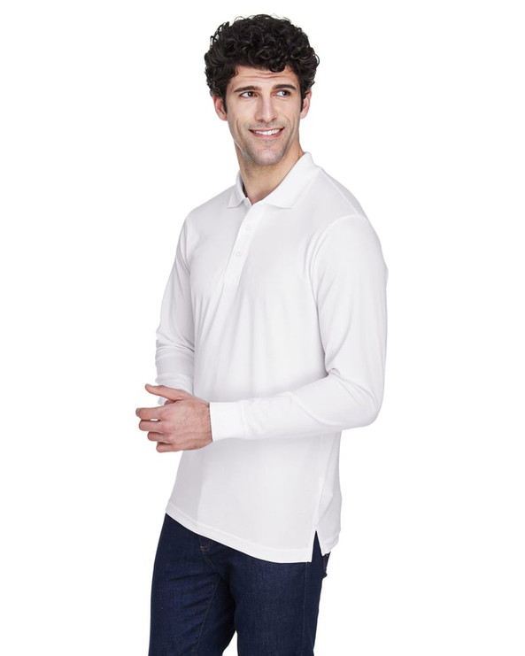 Ash City Core 365 88192 - Pinnacle Pour Hommes Polos En Piqué Performance Core 365™ À Manches Longues