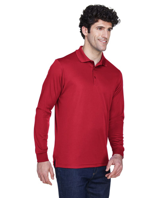 Ash City Core 365 88192 - Pinnacle Pour Hommes Polos En Piqué Performance Core 365™ À Manches Longues