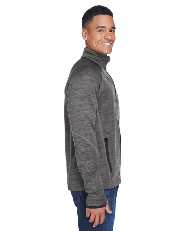 Ash City North End 88697 - Flux Manteaux En Molleton Contrecollé À Motif Mélangé Pour Homme
