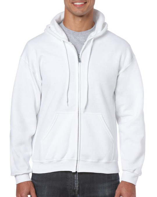 Gildan G186 - Molleton à capuchon Heavy BlendMC 50/50, 13,3 oz de MD avec glissière tout au long