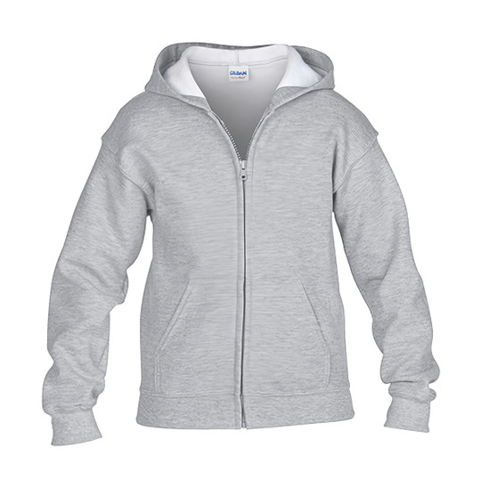 Gildan 18600B - Sudadera capucha con cremallera entera Heavy niño