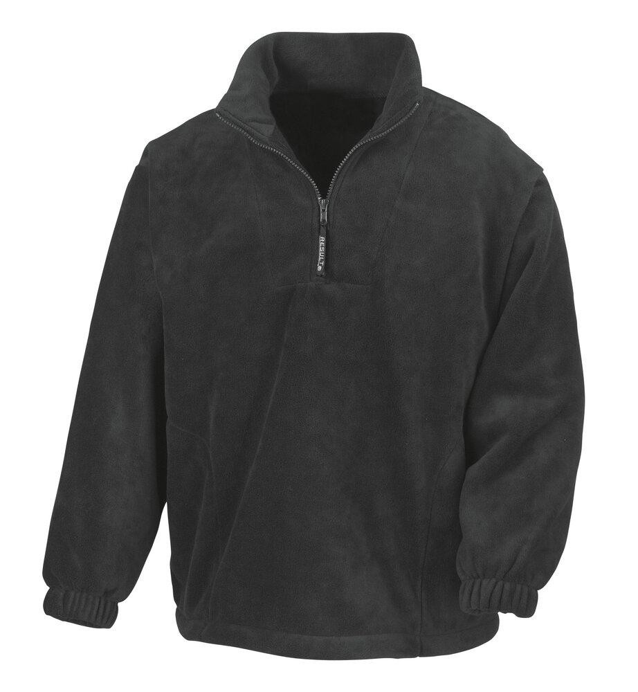 Result R033X - 1/4 Zip Fleece Top - Black | Ntextil Ireland