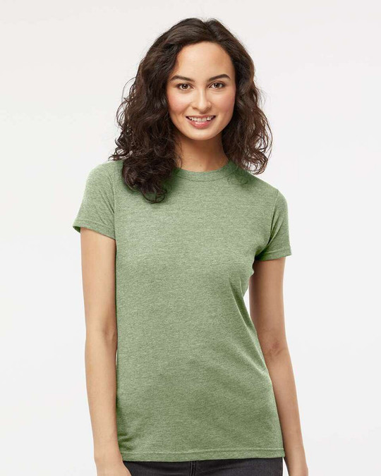 M & O Knits 3540 - T-SHIRT EN COTON FIN POUR DAMES
