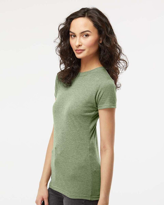 M & O Knits 3540 - T-SHIRT EN COTON FIN POUR DAMES