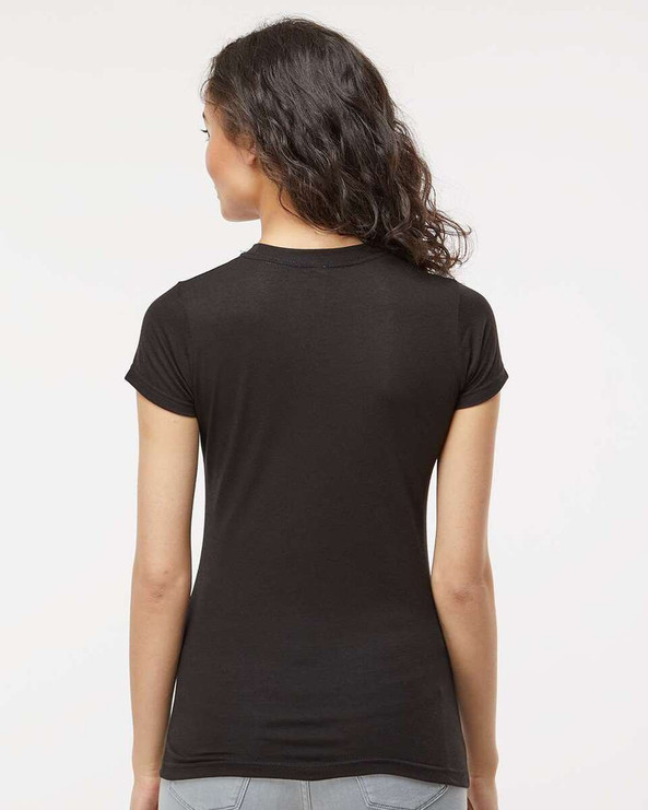 M & O Knits 3540 - T-SHIRT EN COTON FIN POUR DAMES