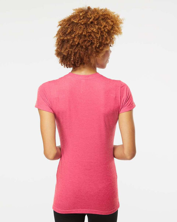 M & O Knits 3540 - T-SHIRT EN COTON FIN POUR DAMES
