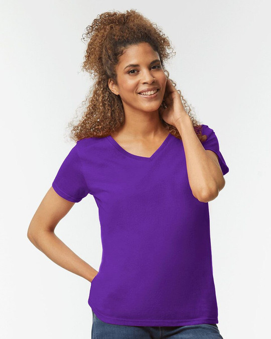Gildan 5V00L - CAMISETA DE CUELLO EN V DE ALGODÓN PESADO
