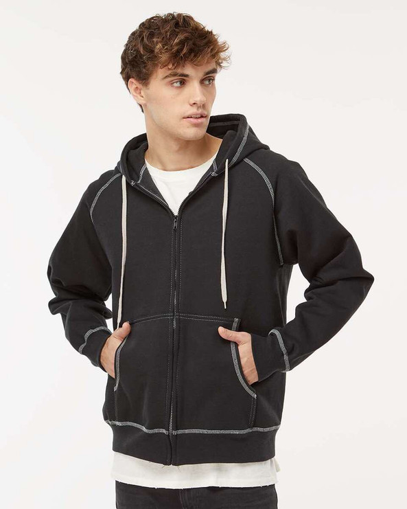 King Fashion KP8017 - EXTRA HEAVY FULL ZIP HOODED JACKET 