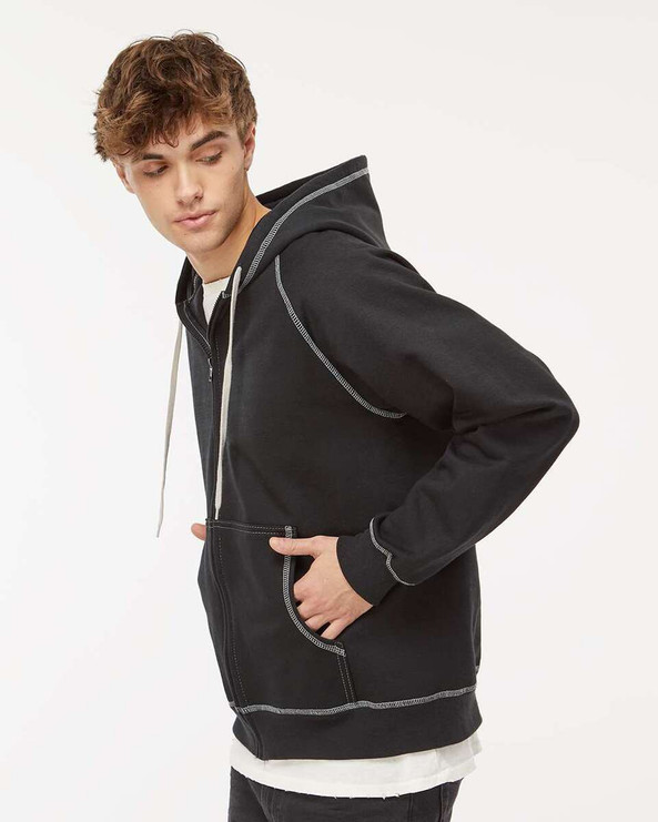 King Fashion KP8017 - EXTRA HEAVY FULL ZIP HOODED JACKET 