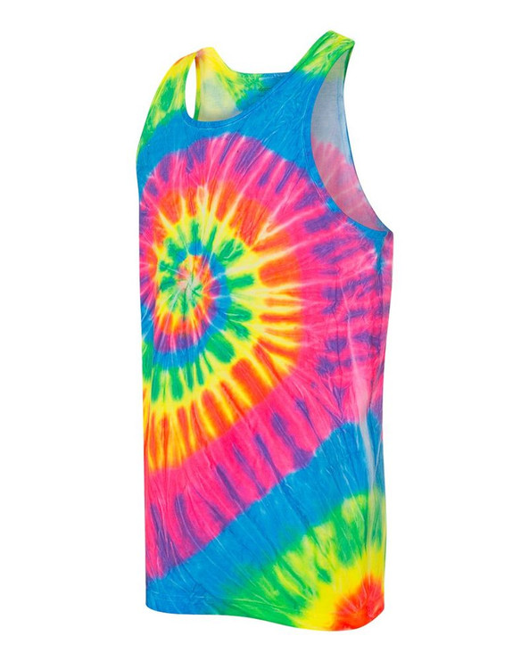 Tie-Dyed 420MS - Multi-Color Spiral Tank Top