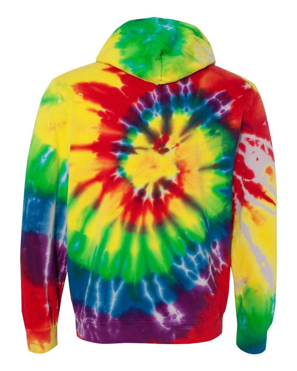 Tie-Dyed 854MS - Multi-Color Spiral Pullover Hooded Sweatshirt
