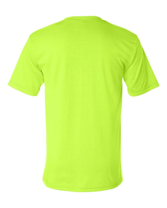 Bayside 1725 - Camiseta de manga corta 50/50 con bolsillo, hecha en USA