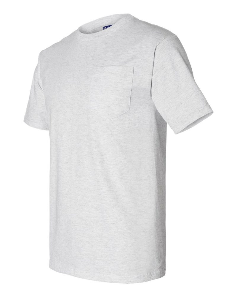 Bayside 3015 - Camiseta de Manga Corta con Bolsillo Hecha en Unión