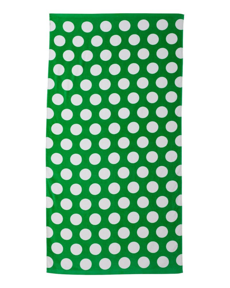 Carmel Towel Company C3060P - Polka Dot Velour Beach Towel