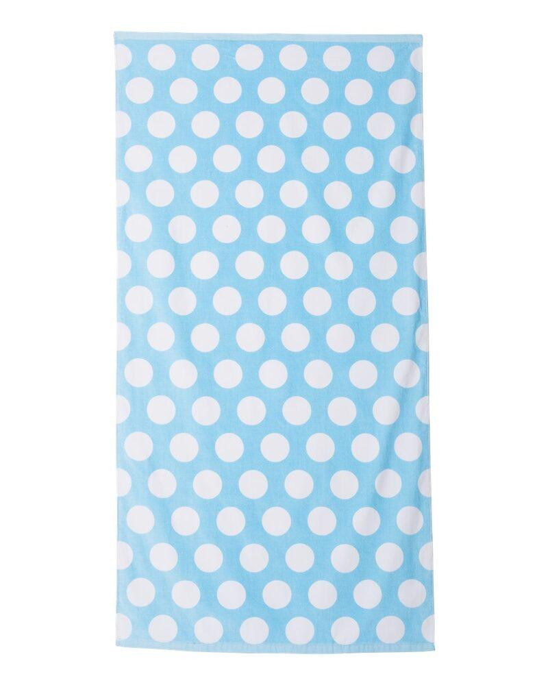 Carmel Towel Company C3060P - Polka Dot Velour Beach Towel