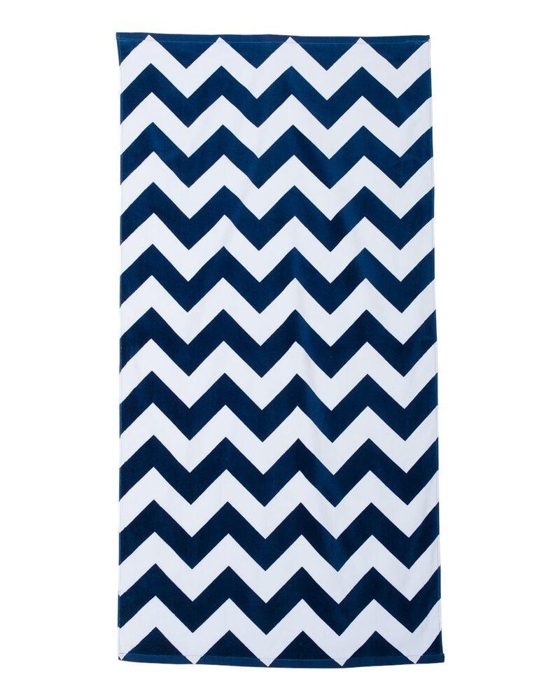 Carmel Towel Company C3060X - Chevron Velour Beach Towel