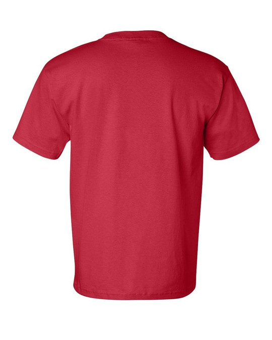 Bayside 7100 - Camiseta de Manga Corta con Bolsillo Hecha en USA