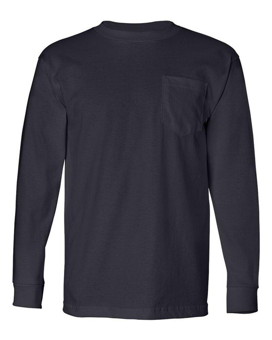 Bayside 8100 - USA-Made Long Sleeve T-Shirt with a Pocket