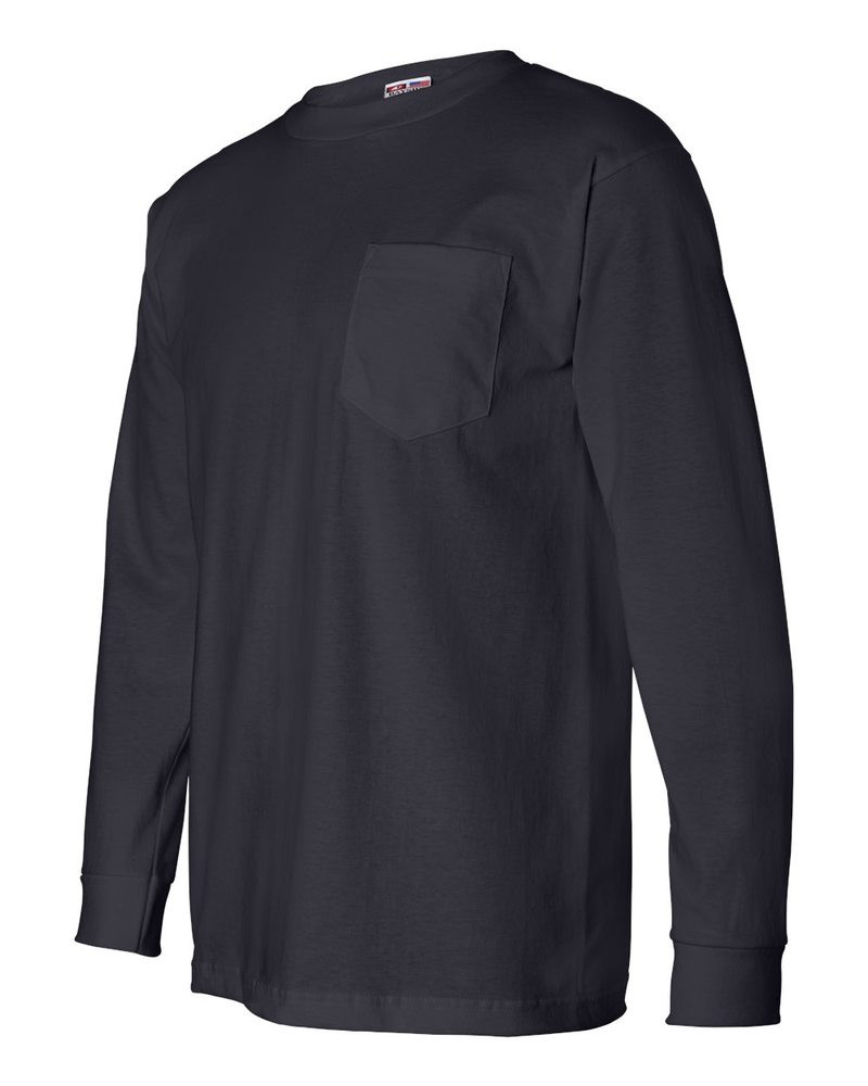 Bayside 8100 - USA-Made Long Sleeve T-Shirt with a Pocket