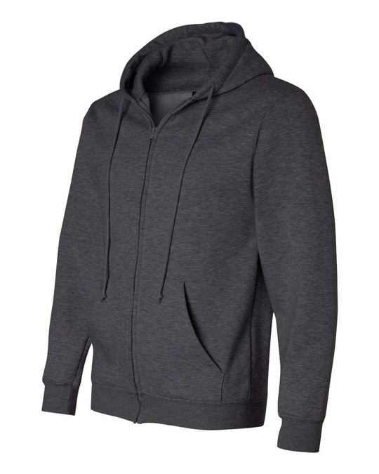Bayside 900 - Sudadera con capucha y cremallera completa fabricada en EE. UU.