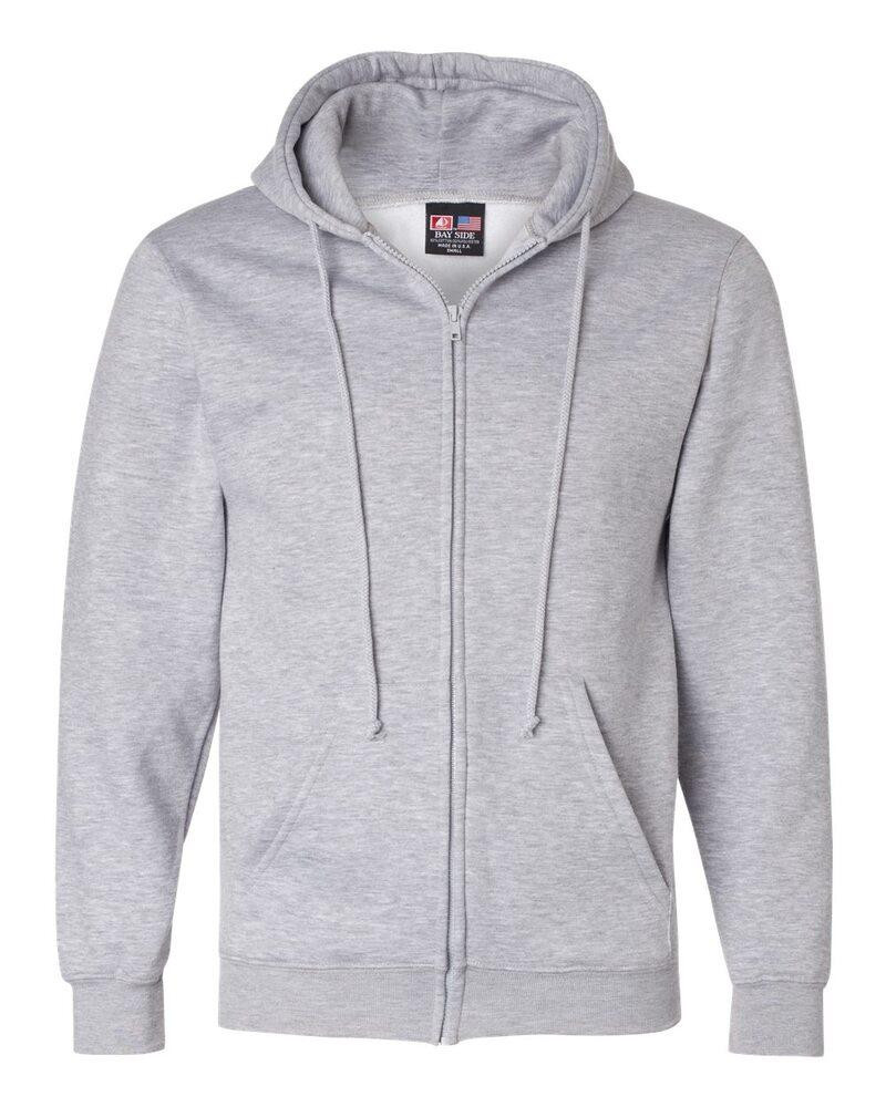 Bayside 900 - Sudadera con capucha y cremallera completa fabricada en EE. UU.