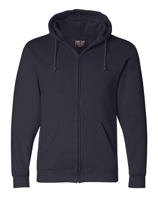Bayside 900 - Sudadera con capucha y cremallera completa fabricada en EE. UU.