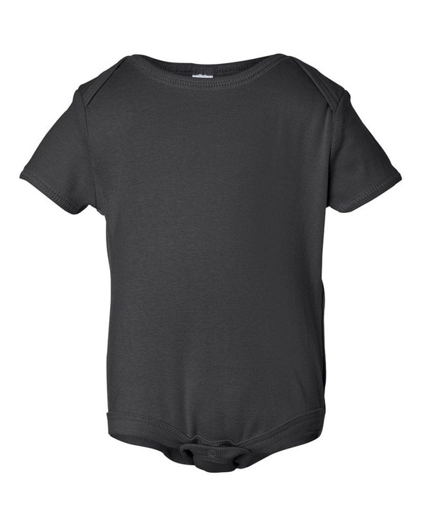 Bella+Canvas 100 - Infant Baby Rib Short Sleeve Creeper