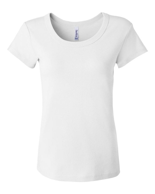 Bella+Canvas 1003 - Ladies' Baby Rib Short Sleeve Scoopneck T-Shirt