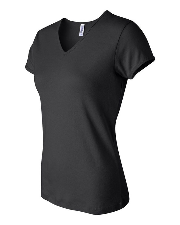 Bella+Canvas 1005 - Ladies' Baby Rib Short Sleeve V-Neck T-Shirt
