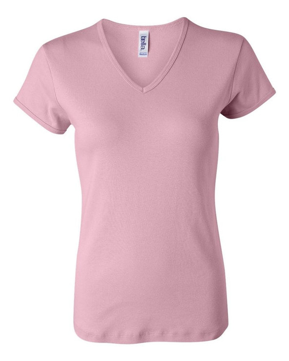 Bella+Canvas 1005 - Ladies' Baby Rib Short Sleeve V-Neck T-Shirt