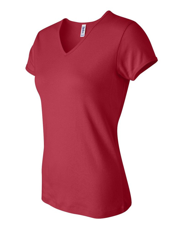 Bella+Canvas 1005 - Ladies' Baby Rib Short Sleeve V-Neck T-Shirt