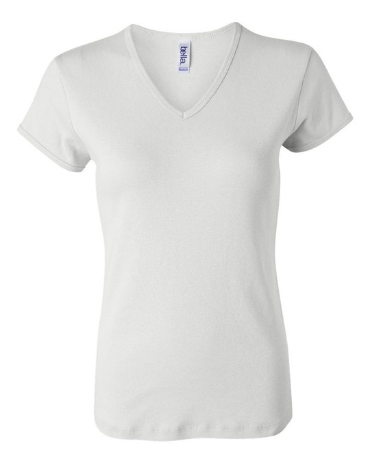 Bella+Canvas 1005 - Camiseta de Bebé Rib de Manga Corta con Cuello en V