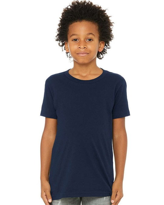 Bella+Canvas 3001Y - Remera para niños manga corta de cuello redondo Jersey