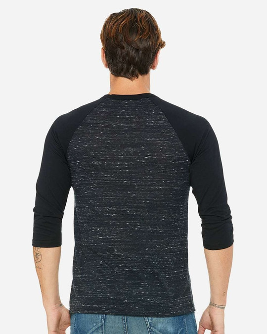 Bella+Canvas 3200 - Remera unisex báisbol Raglan manga 3/4