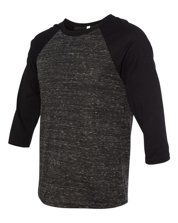 Bella+Canvas 3200 - Remera unisex báisbol Raglan manga 3/4 